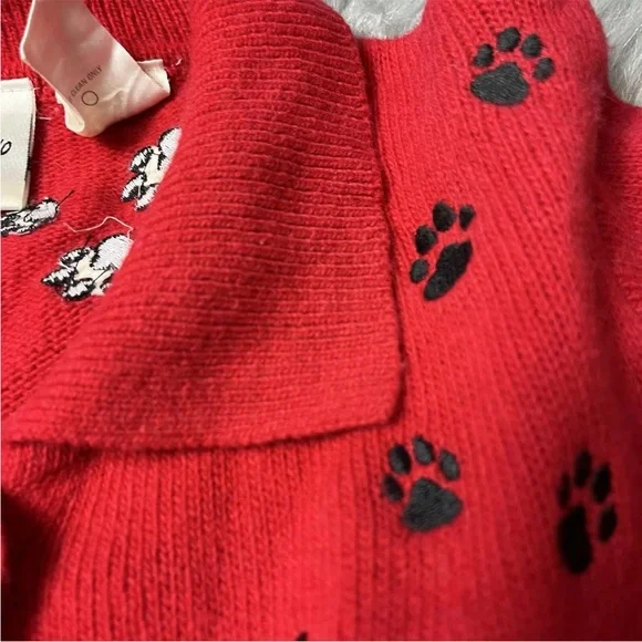 Vintage 90s Disney Store Red 101 Dalmatians Cardigan Sweater - Picture 7 of 16
